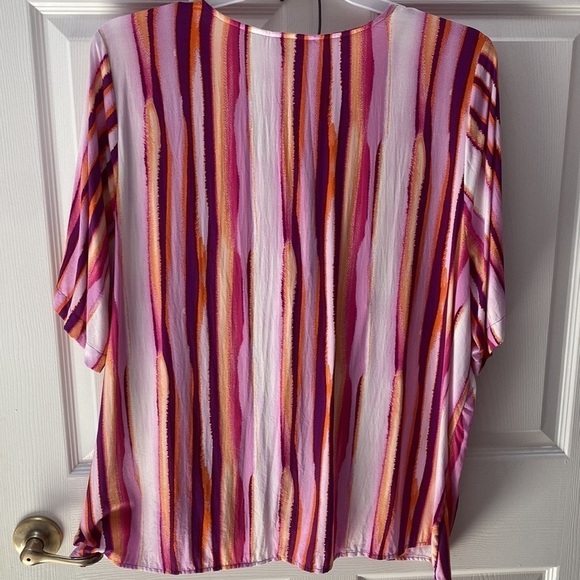 J womens D & Co casual button up short sleeve regular size top XL - Picture 3 of 4